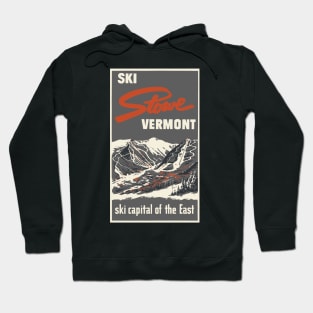 Stowe Vermont Vintage Ski Poster Hoodie